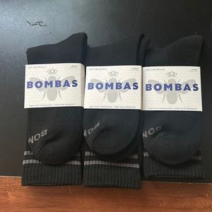 Bombas Calf Crew Socks Mens Size Large NEW 3 PAIR